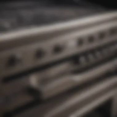High-End LPG Grill Features Close-up view of a high-end LPG grill showcasing its features