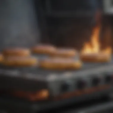 Diverse types of LPG grills arranged for comparison