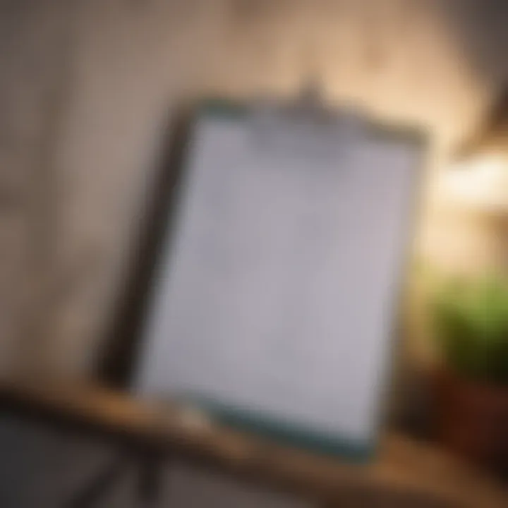 A checklist for mold prevention measures on a clipboard