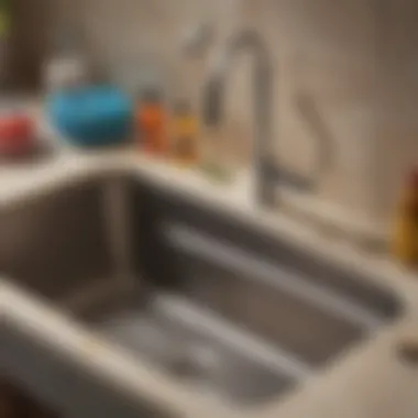 Variety of tools used for unclogging a sink