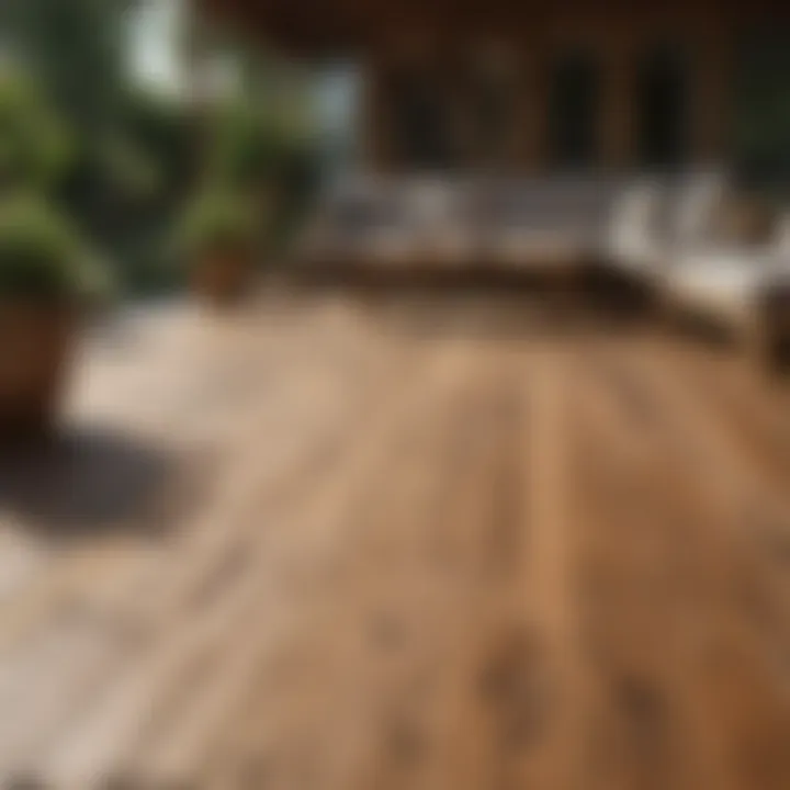 A beautifully designed wood patio showcasing aesthetic appeal