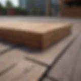 A selection of wood types suitable for patio construction