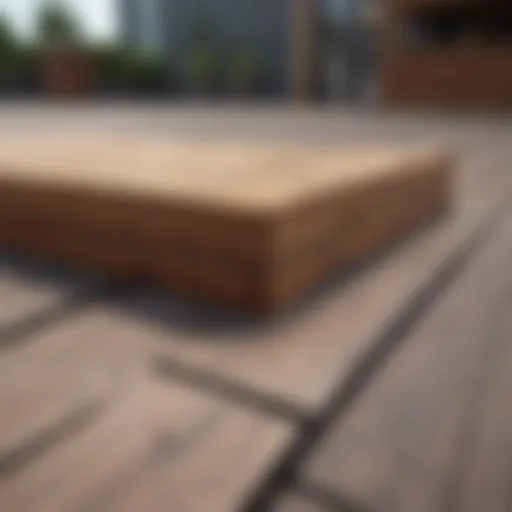 A selection of wood types suitable for patio construction