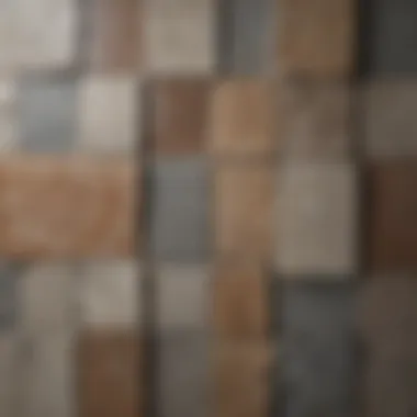 Close-up of premium natural stone tiles with unique textures