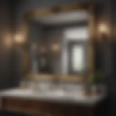 Vintage mirrors enhancing the luxury of the space