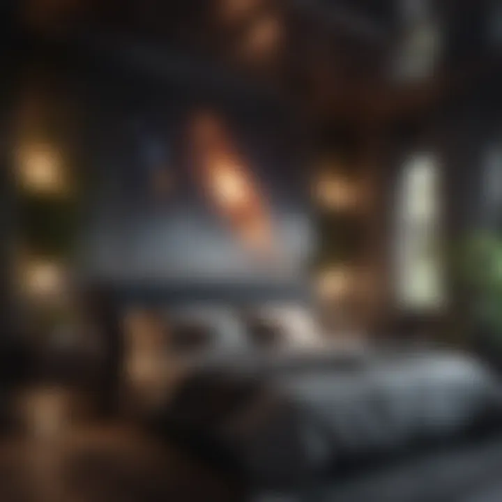 Artistic decor elements enhancing bedroom aesthetics