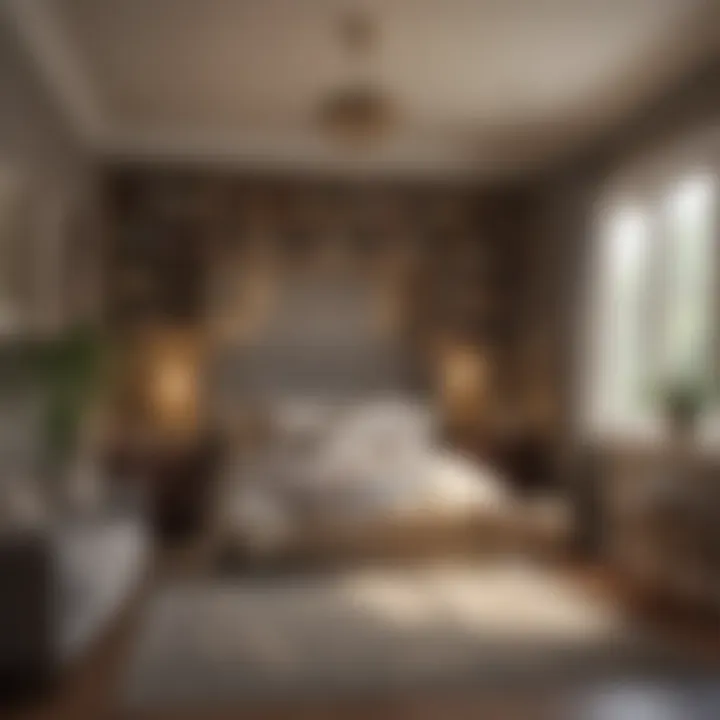 A cozy reading nook in a beautifully designed bedroom