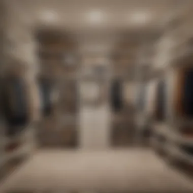 A well-organized closet showcasing seasonal clothing