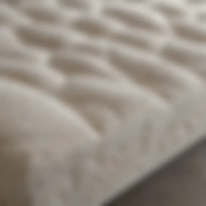 Close-up view of a firm memory foam mattress showcasing its unique material texture