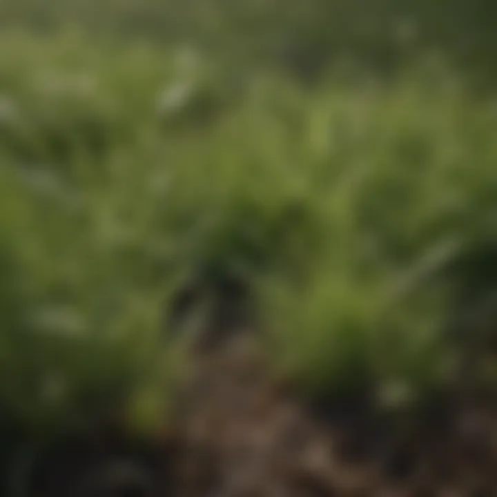 Close-up of various grass seed types