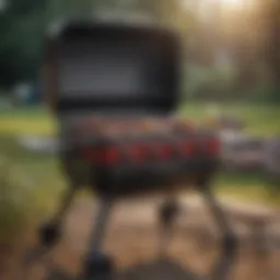 Compact design of a portable gas BBQ grill