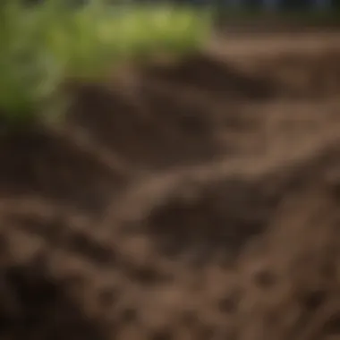 Close-up of rich, loamy soil ready for grass planting