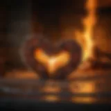 Close-up of a wood burning inside a pizza oven