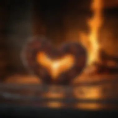 Close-up of a wood burning inside a pizza oven