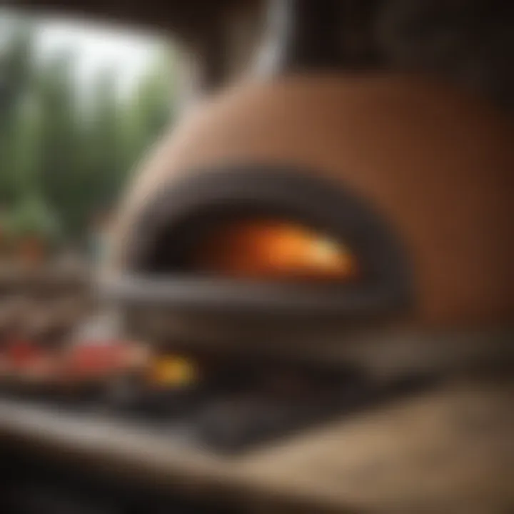 Interior of a wood pizza oven showcasing its structure