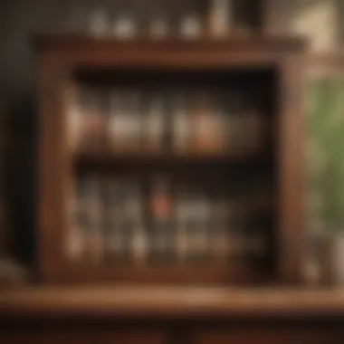 Charming vintage-style spice cabinet