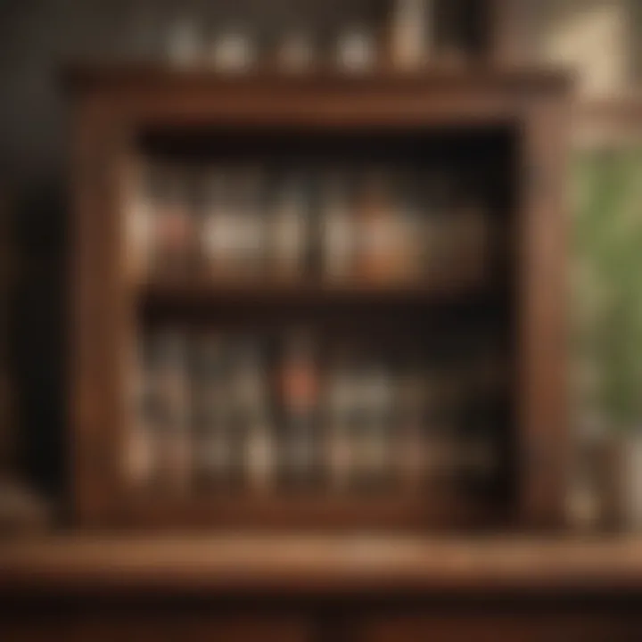 Charming vintage-style spice cabinet