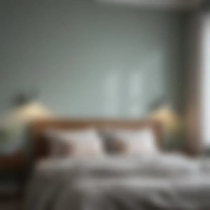 Color palette showcasing calming hues for bedroom walls