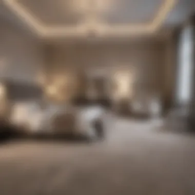 Elegant bedroom ambiance created by carpet choice