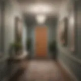 A thoughtfully designed hallway showcasing a harmonious color palette