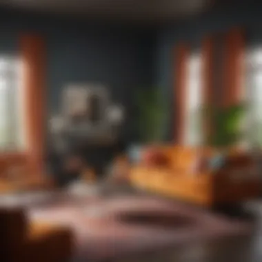 A beautifully designed living room showcasing color coordination and style