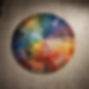 A color wheel illustrating color theory principles relevant to rug selection