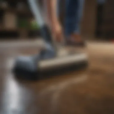 Cleaning different surface materials with a vacuum