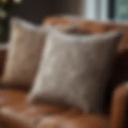 A variety of decorative pillows on a stylish couch
