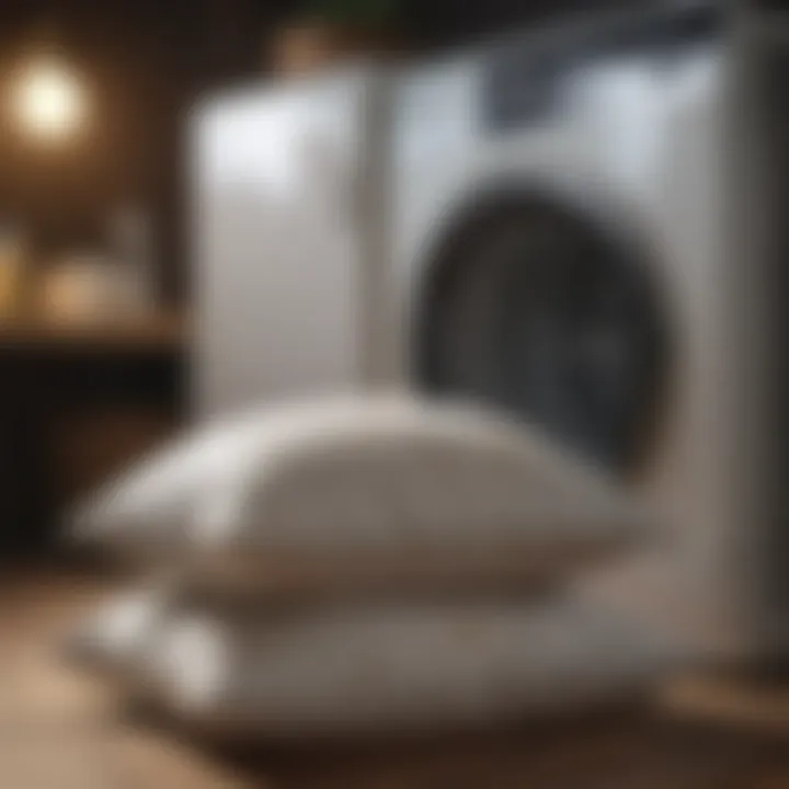 Drying goose down pillows effectively in a dryer