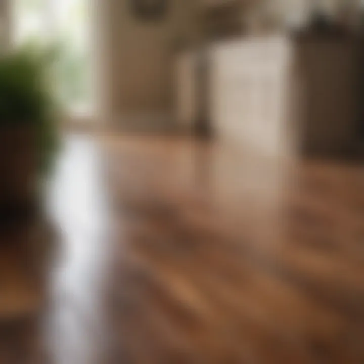 Demonstration of proper hardwood floor cleaning technique