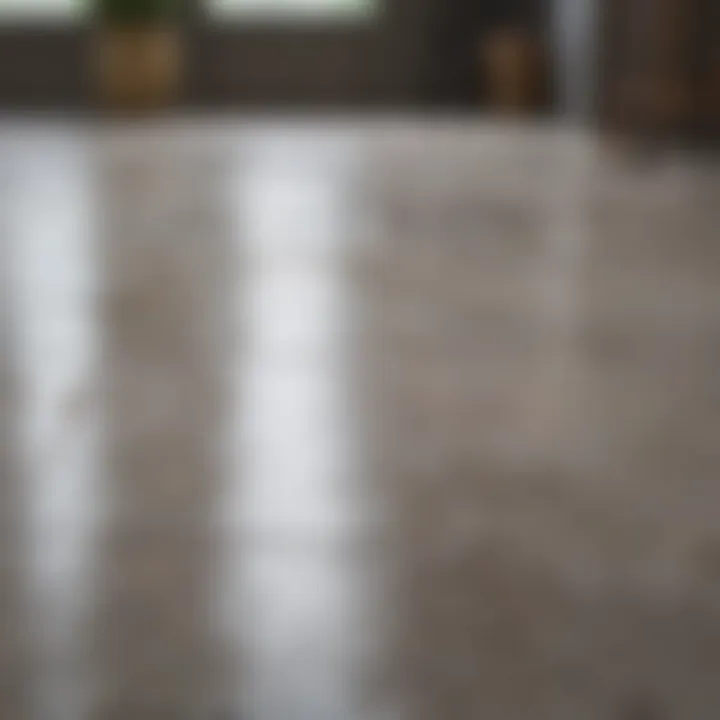 A well-maintained porcelain floor with a glossy finish
