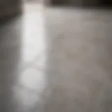 Shiny porcelain floor surface showcasing its unique texture