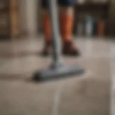 Thorough Cleaning Technique for Porcelain Demonstration of a thorough cleaning technique for porcelain flooring