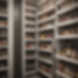 Elegant arrangement of clear pantry organizers filled with diverse pantry items