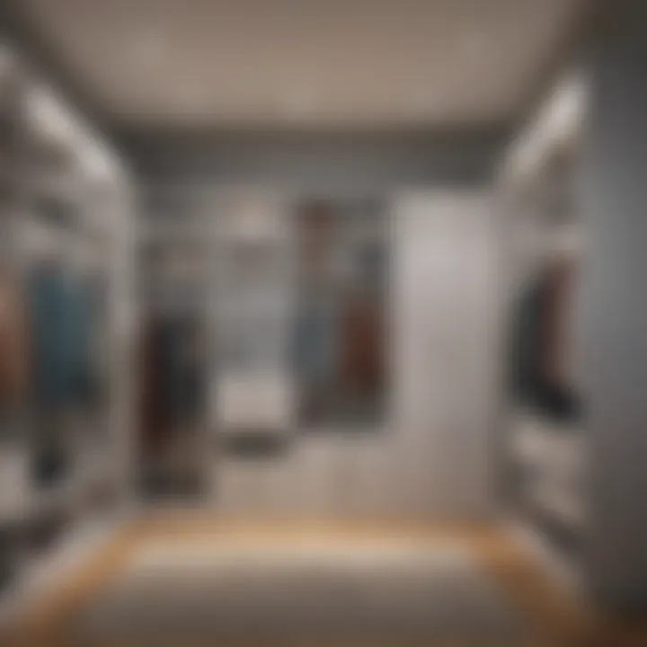 Stylish closet with coordinated color schemes