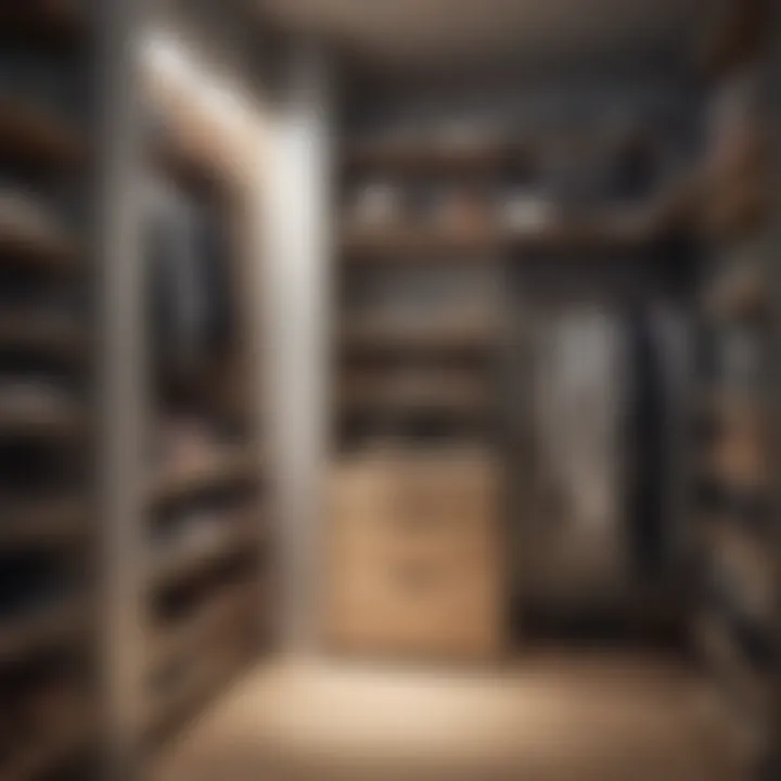 Innovative vertical storage solutions in a closet