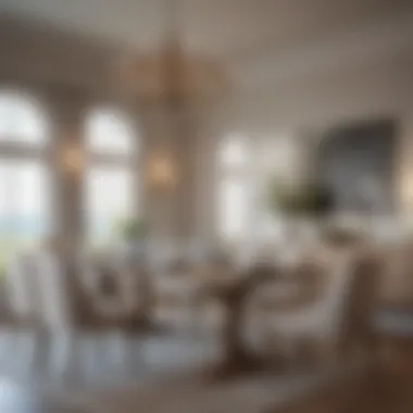 Chic Coastal Dining Space Stylish dining area featuring coastal decor elements
