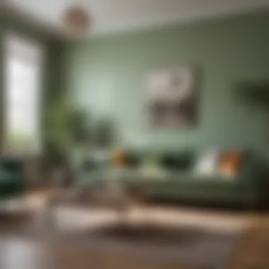 Interior decor showcasing sage green and trendy pairings