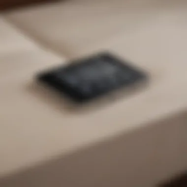 Close-up of Tempurpedic adjustable bed controls showcasing technology