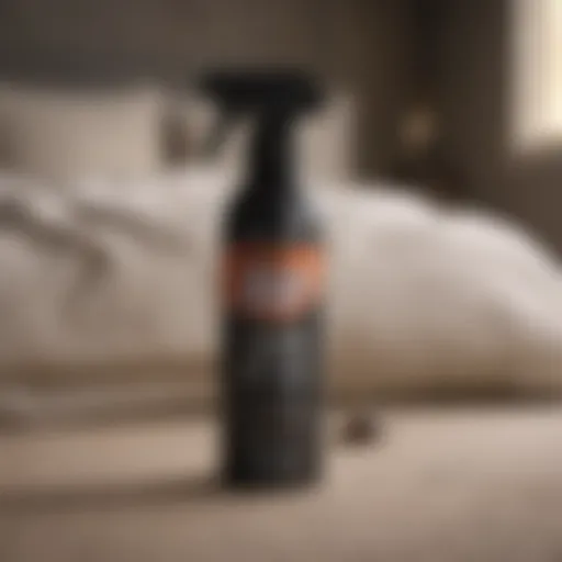 Container of Black Flag Bed Bug Spray in a home setting