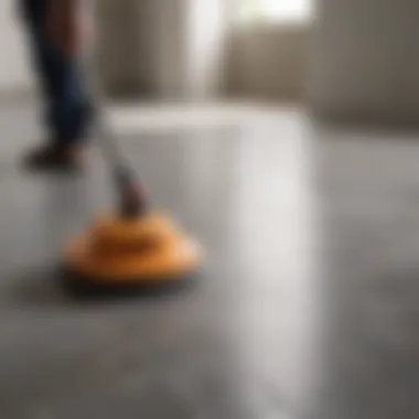 Effective porcelain tile cleaner in action