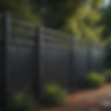 A modern design showcasing a stylish metal fence