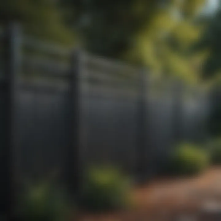 A modern design showcasing a stylish metal fence