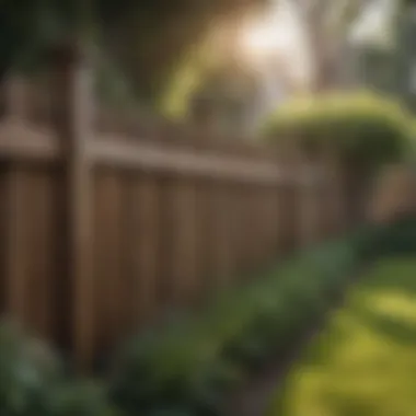 The Charm of Wooden Fencing An elegant wooden fence enhancing a backyard