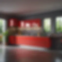 Modern kitchen cabinet design showcasing vibrant colors