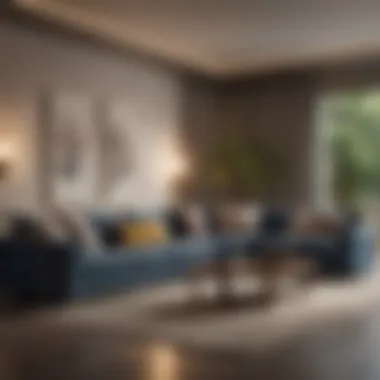 Luxurious Big Couch in a Modern Setting Luxurious big couch in a modern living room setting