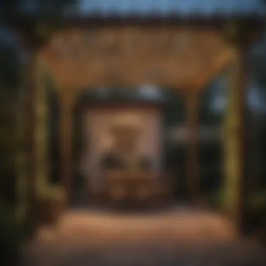 String Lights Enhancing a Pergola String lights draping over a garden pergola