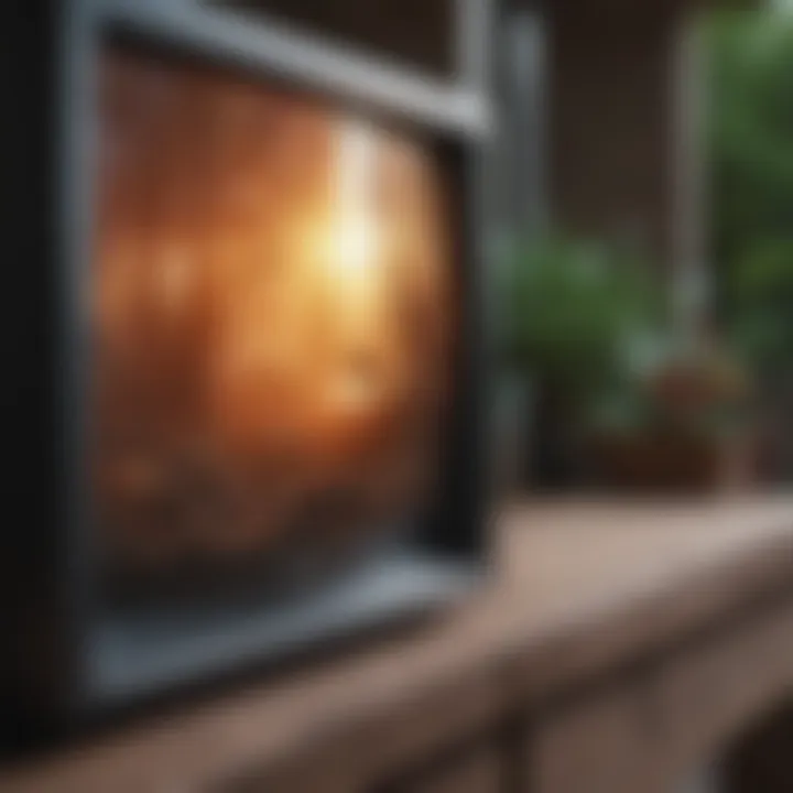 Close-up of materials used for outdoor TV construction