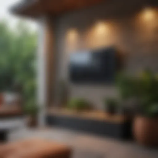 Outdoor TV enclosure showcasing a stylish design