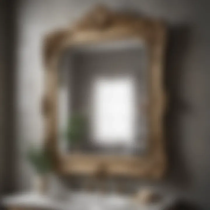 Vintage-style mirror adding charm to the space